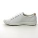 ECCO Trainers - White Leather - 430003/01007 SOFT 7 LACE