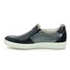 ECCO Trainers - Navy Leather - 430763/51142 SOFT 7 SLIP ON