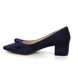 Begg Exclusive Court Shoes - Navy suede - Z7705/779O DALLAS BLOCK