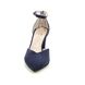 Begg Exclusive Court Shoes - Navy suede - Z8028/896O GALA STRAP