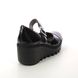 Fly London Wedge Shoes - Black patent - P501428 BAXE   BLU LMJ