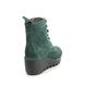 Fly London Wedge Boots - Green Suede - P501329 BIAZ   BLU LACE