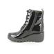 Fly London Wedge Boots - Black patent - P501329 BIAZ   BLU