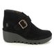 Fly London Wedge Boots - Black Suede - P501397 BIRT   BLU