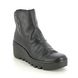 Fly London Wedge Boots - Black leather - P501344 BROM   BLU