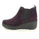 Fly London Wedge Boots - Purple suede - P501349 BYNE   BLU