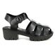 Fly London Closed Toe Sandals - Black leather - P801511 EMME ETTA LSW
