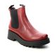 Fly London Chelsea Boots - Red leather - P144789 MEDI   MIDLAND