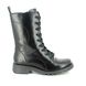 Fly London Mid Calf Boots - Black leather - P144640 REBA