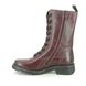Fly London Mid Calf Boots - Purple Leather - P144640 REBA
