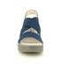 Fly London Wedge Sandals - BLUE LEATHER - P501502 TAJI THALIA