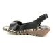 Fly London Wedge Sandals - Black leather - P500723 TRAM