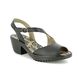 Fly London Wedge Sandals - Black leather - P501023 WYNO