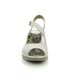 Fly London Wedge Sandals - Silver - P501023 WYNO
