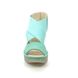 Fly London Gladiator Sandals - Turquoise - P501385 YUBA WEDGE YELL