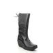 Fly London Mid Calf Boots - Black leather - P501321 YUMU   YELLOW