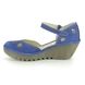 Fly London Wedge Shoes - BLUE LEATHER - P500016 YUNA