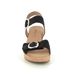 Gabor Wedge Sandals - Black Suede - 44.764.17 FANTASTICA