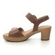 Gabor Wedge Sandals - Tan Leather - 44.764.24 FANTASTICA