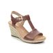 Gabor Wedge Sandals - Tan Leather  - 42.824.54 KAREN
