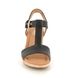 Gabor Wedge Sandals - Black leather - 82.824.57 KAREN