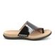 Gabor Toe Post Sandals - Black patent - 63.700.97 LANZAROTE