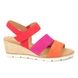 Gabor Wedge Sandals - Red multi - 45.752.10 POET