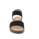 Gabor Wedge Sandals - Black Suede - 42.750.27 RAYNOR