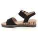 Gabor Wedge Sandals - Black Suede - 42.750.27 RAYNOR