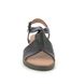 Gabor Wedge Sandals - Black leather - 42.751.27 RICH