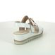 Gabor Wedge Sandals - WHITE LEATHER - 24.645.21 YEO