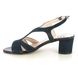 HB Shoes Heeled Sandals - Navy Suede - B74173 GIAPY STRAP 70