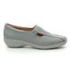 Hotter Comfort Slip On Shoes - Grey leather - 9101/00 CALYPSO 91 E