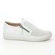 Hotter Comfort Slip On Shoes - White Leather - 16212/61 DAISY  WIDE