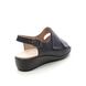 Hotter Comfortable Sandals - Navy leather - 28418/71 EASY 2 EXTRA WIDE