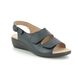 Hotter Comfortable Sandals - Navy Leather - 9103/70 ELBA E FIT