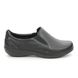 Hotter Comfort Slip On Shoes - Black leather - 9902/30 EMBRACE EX WIDE