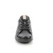 Hotter Lacing Shoes - Black leather - 7206/31 FEARNE WIDE DEW