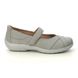 Hotter Mary Jane Shoes - Light Grey Nubuck - 10812/01 HOPE WIDE