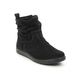 Hotter Ankle Boots - Black suede - 9928/33 PIXIE  2 WIDE F