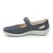 Hotter Mary Jane Shoes - Navy nubuck - 9904/70 QUAKE 2 WIDE