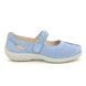 Hotter Mary Jane Shoes - Blue nubuck - 9904/75 QUAKE 2 WIDE
