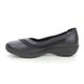 Hotter Comfort Slip On Shoes - Navy leather - 9903/70 SERENITY WIDE