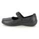 Hotter Mary Jane Shoes - Black leather - 11618/31 SHAKE 4 EXTRA WIDE FIT