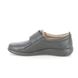Hotter Comfort Slip On Shoes - Black leather - 9510/30 SUGAR 95 E FIT