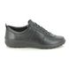 Hotter Lacing Shoes - Black leather - 0501/31 TANSY WIDE TONE
