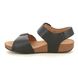 Hotter Comfortable Sandals - Black leather - 20214/30 TOURIST 2 WIDE