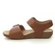 Hotter Comfortable Sandals - Tan Leather - 20211/20 TOURIST 2 WIDE