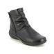 Hotter Ankle Boots - Black leather - 19118/31 WHISPER EXTRA WIDE