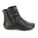 Hotter Ankle Boots - Black leather - 19118/31 WHISPER EXTRA WIDE